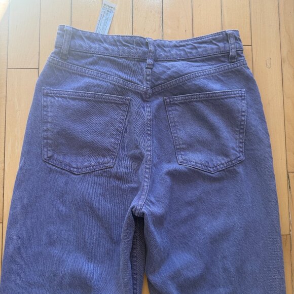 ZARA Purple Wide Leg Denim Jeans Size 4 - Picture 7 of 10